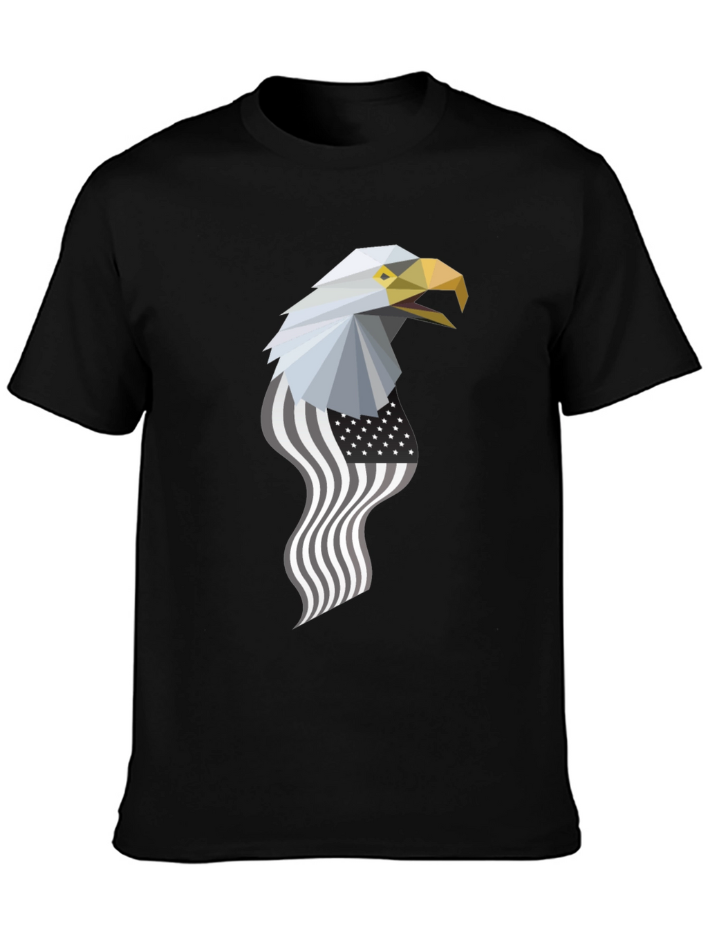 Geometric Eagle American Flag Graphic Tee