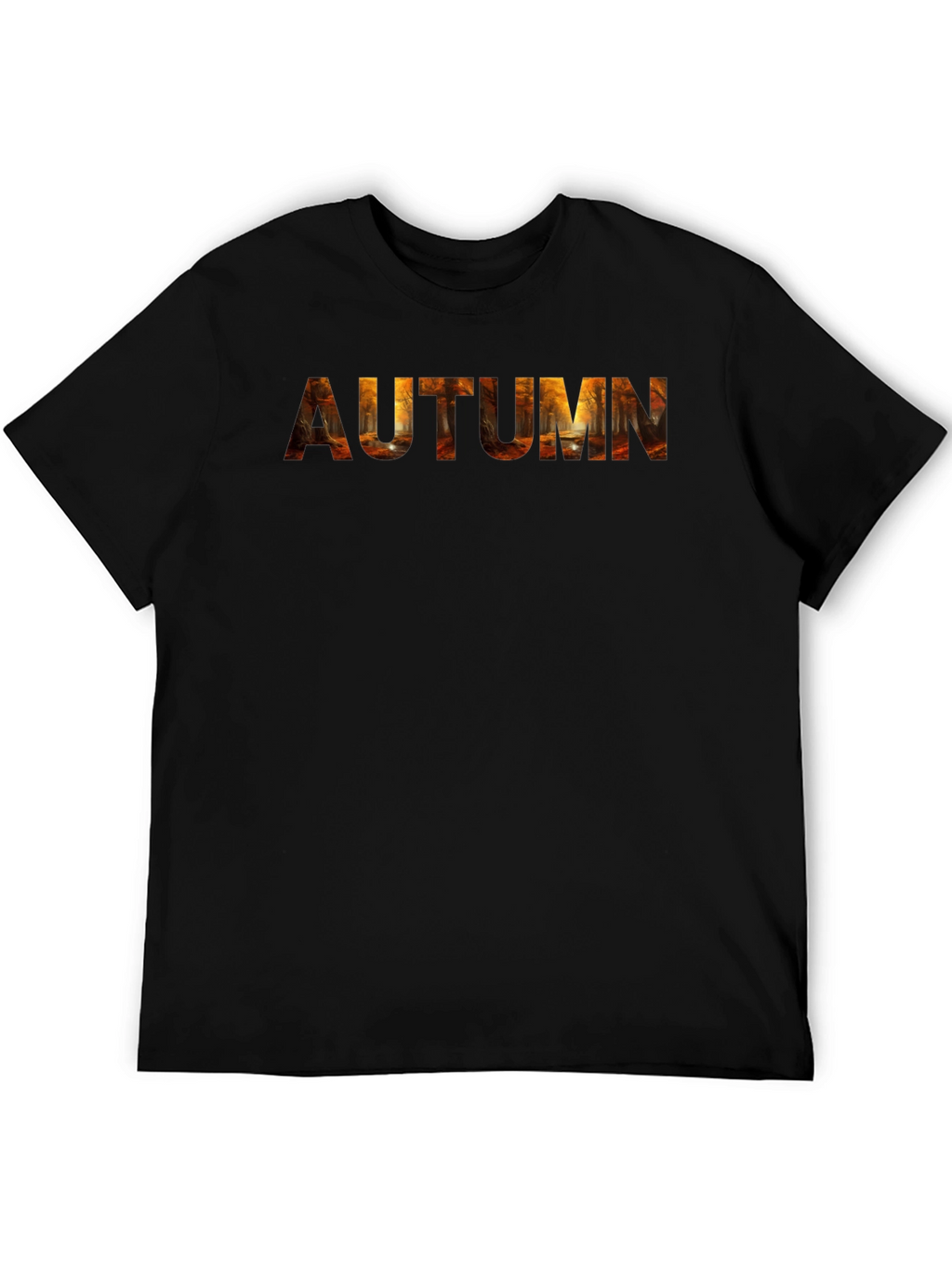 Autumn Themed Black T-Shirt
