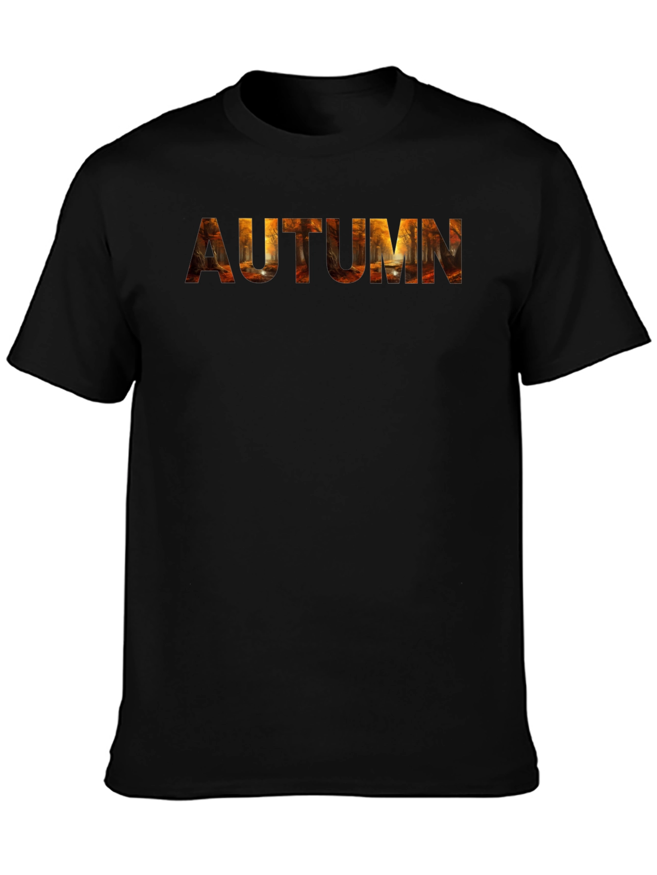 Autumn Themed Black T-Shirt