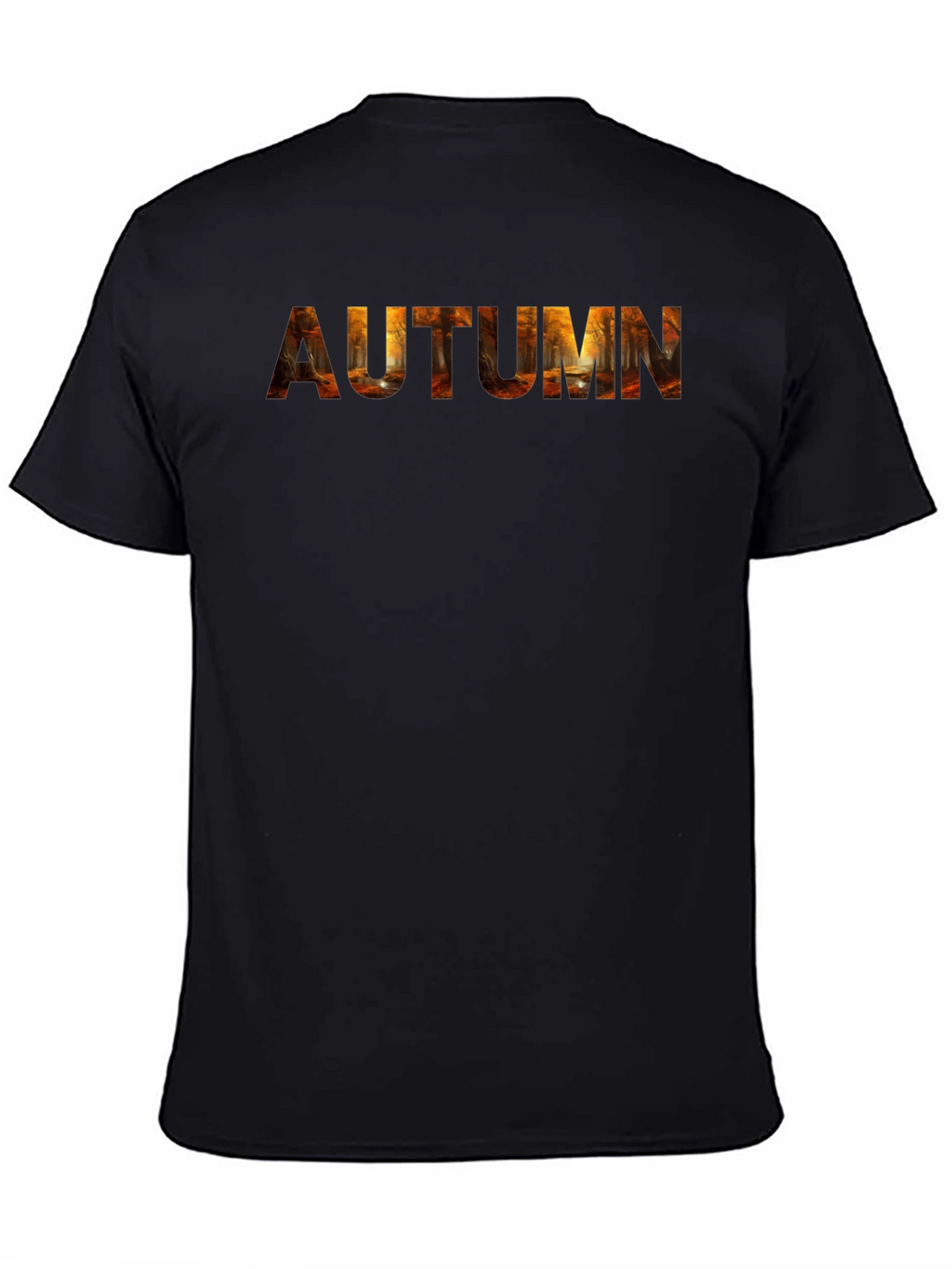 Autumn Themed Black T-Shirt
