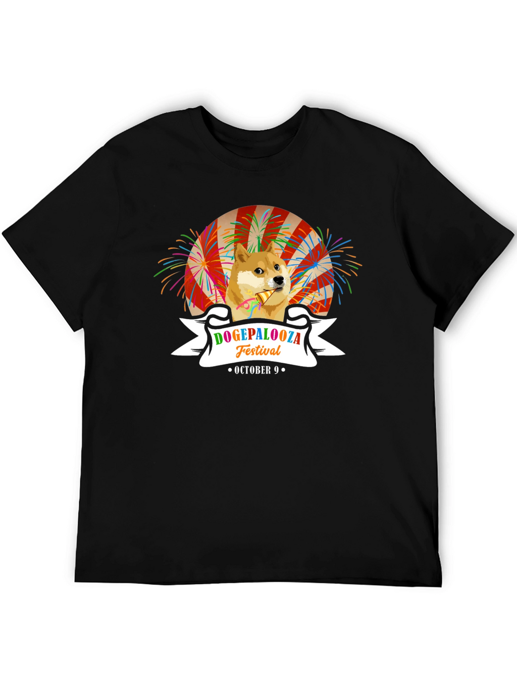 DogePalooza Festival Black T-Shirt October 9th Celebration