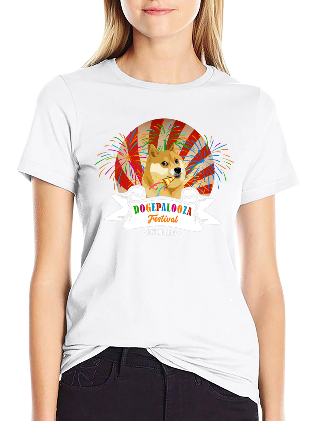 DogePalooza Festival Black T-Shirt October 9th Celebration