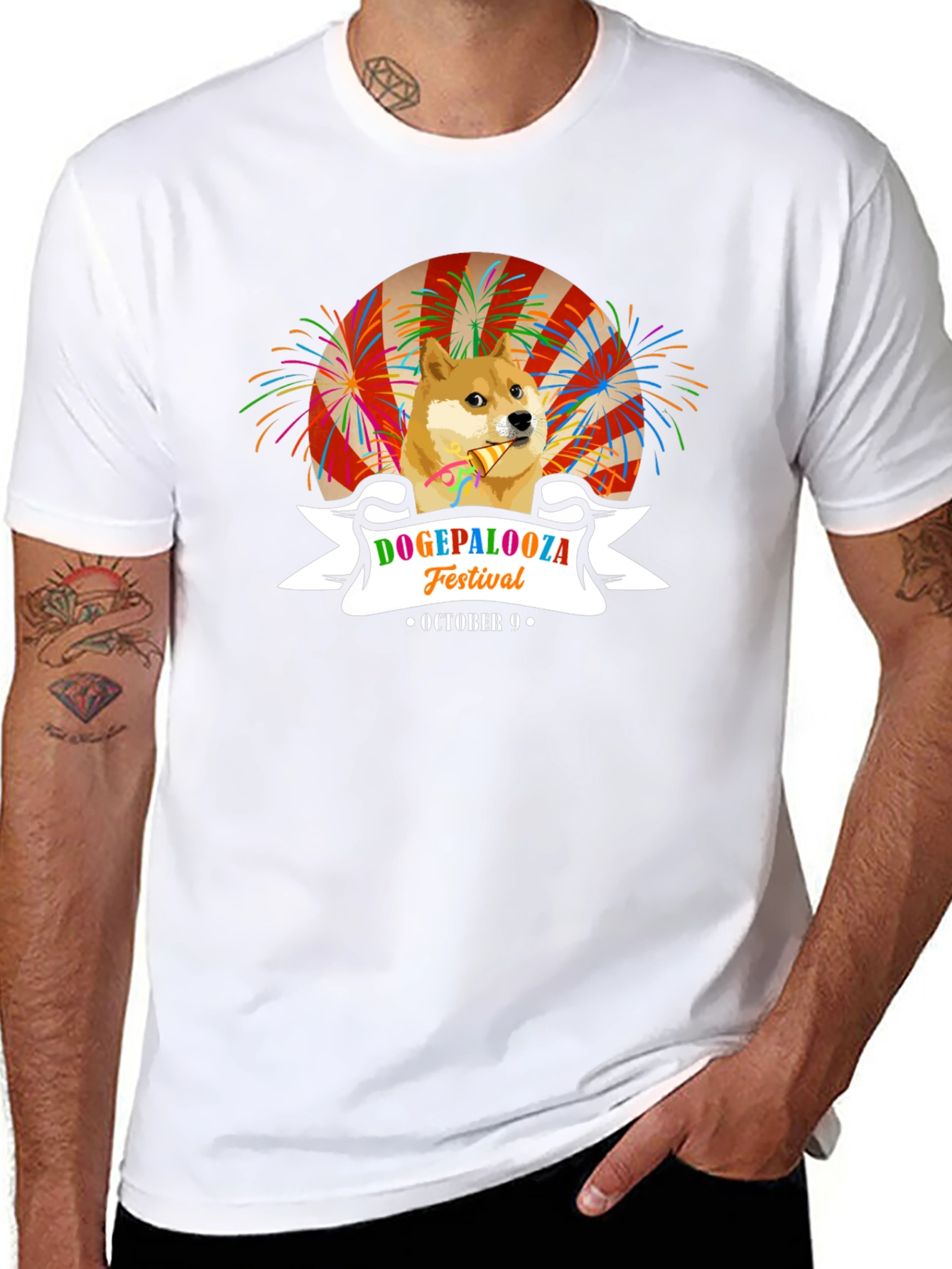DogePalooza Festival Black T-Shirt October 9th Celebration