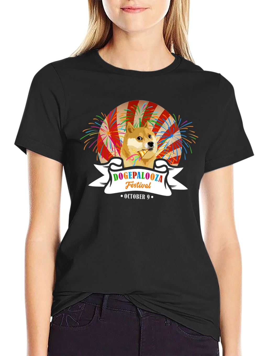 DogePalooza Festival Black T-Shirt October 9th Celebration