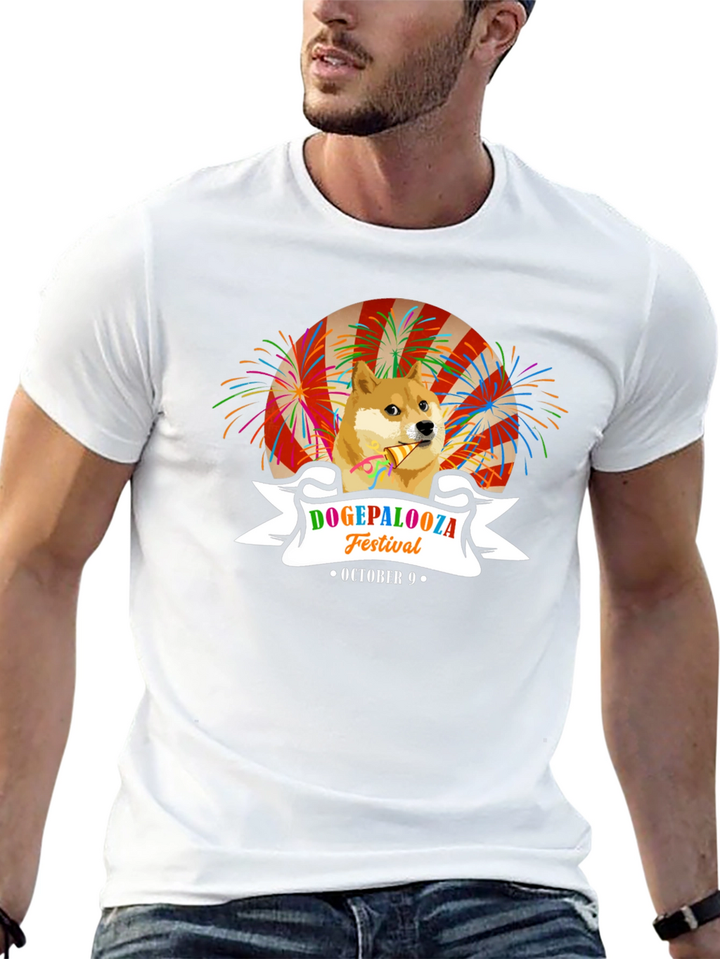 DogePalooza Festival Black T-Shirt October 9th Celebration