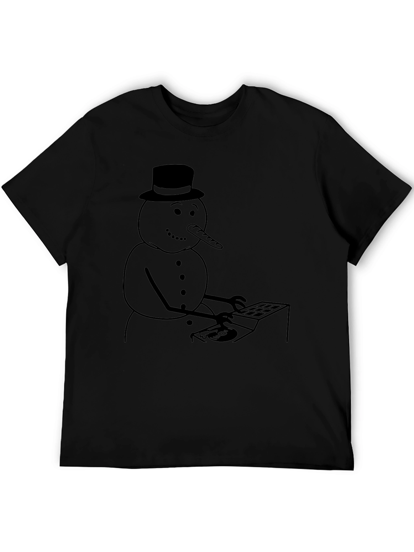 DJ Snowman Graphic Tee - Holiday Humor