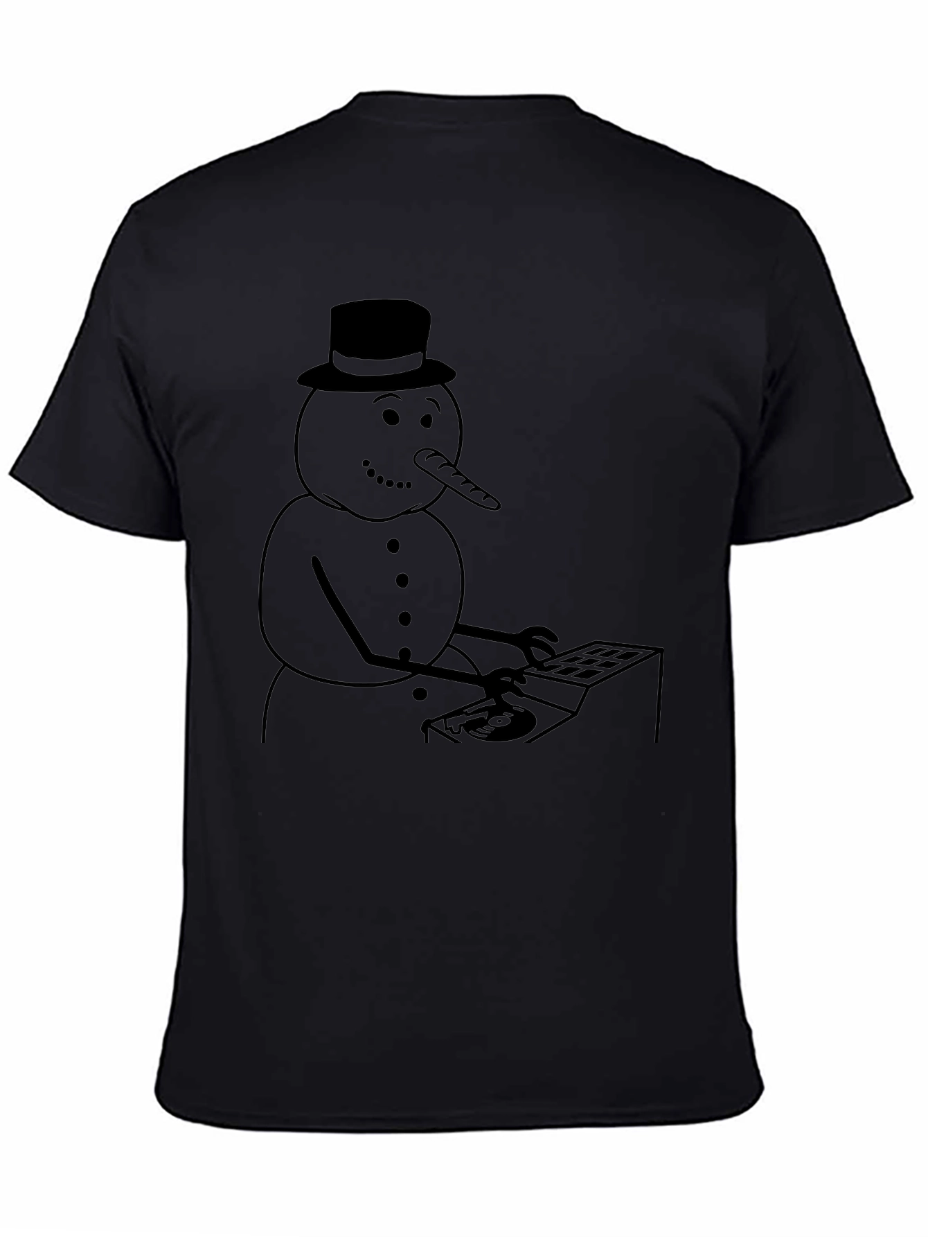 DJ Snowman Graphic Tee - Holiday Humor