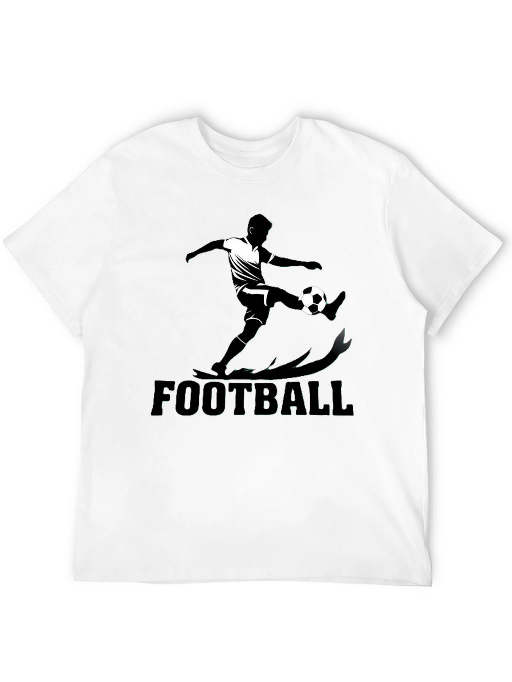 Football Graphic Tee - Black Cotton Blend