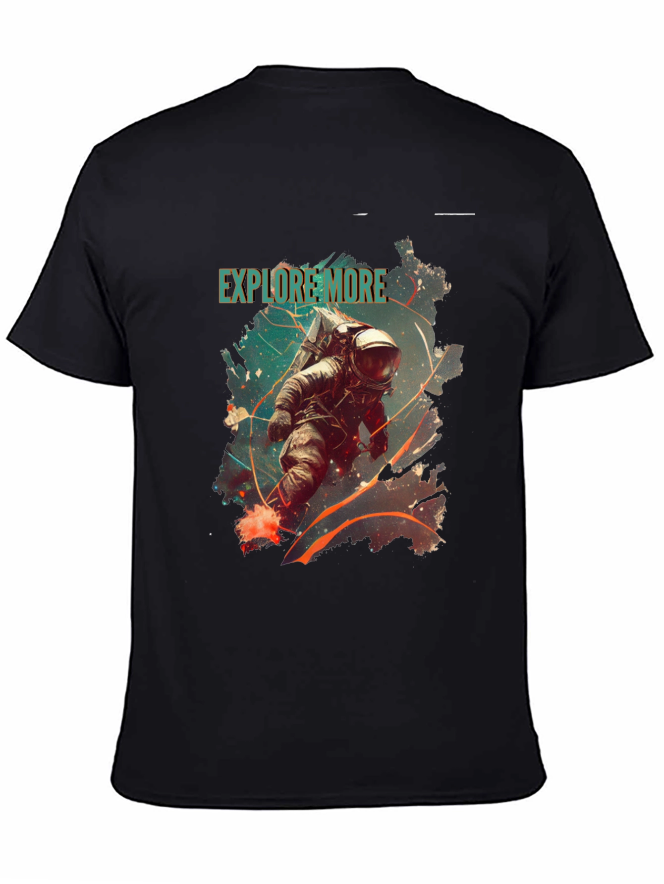Explore More Astronaut Graphic Tee - Black