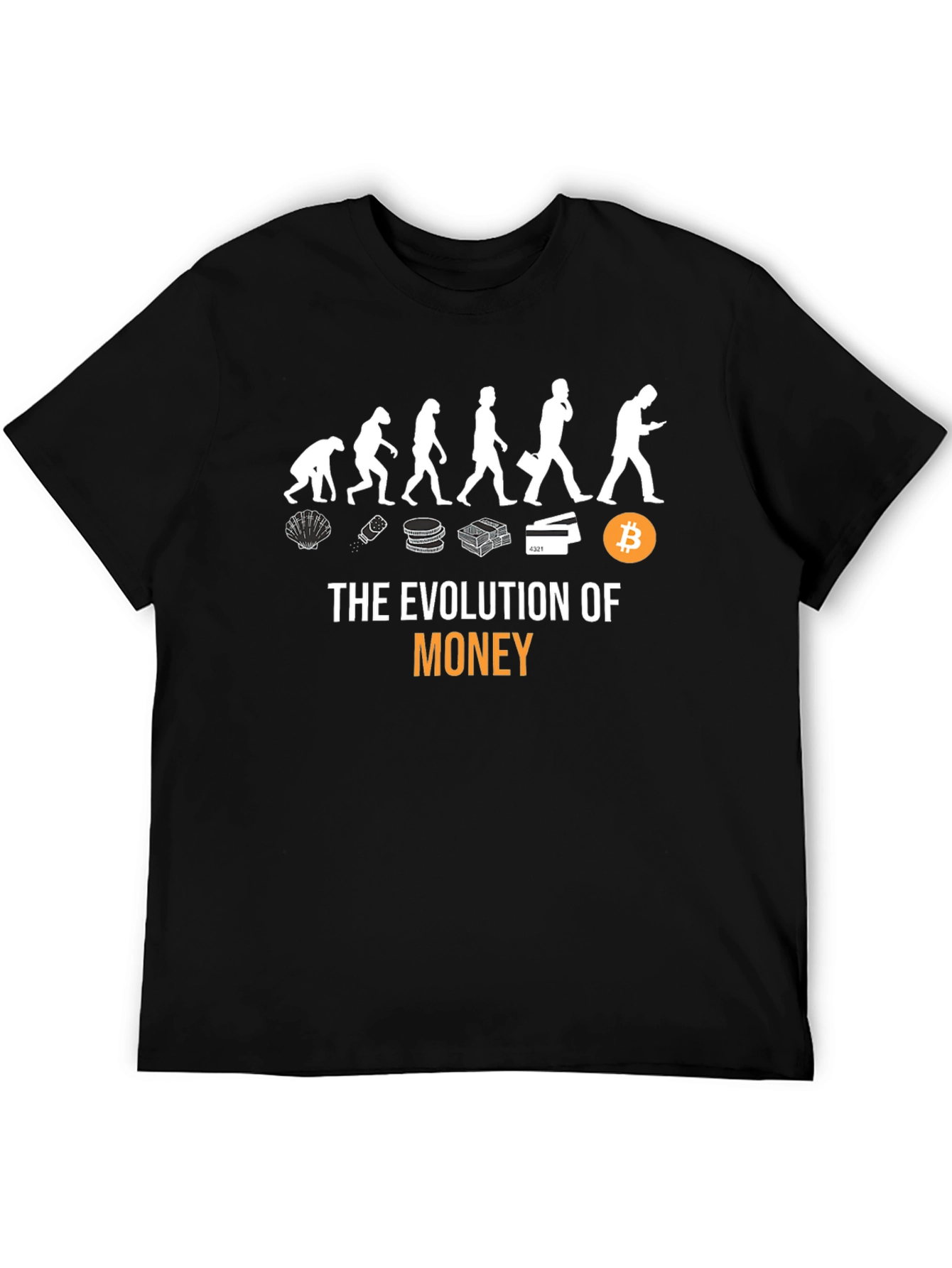 Evolution of Money T-Shirt - Bitcoin Crypto Tee