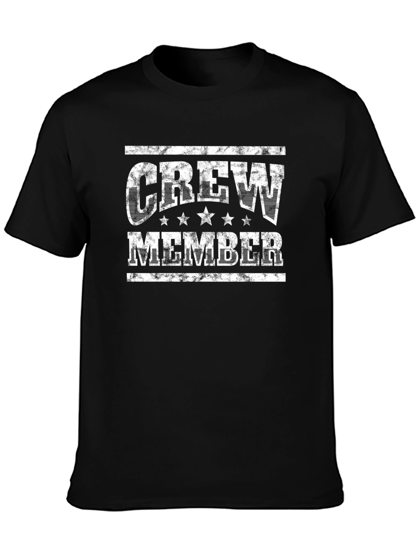 Crew Member Graphic Tee - Bold Black T-Shirt