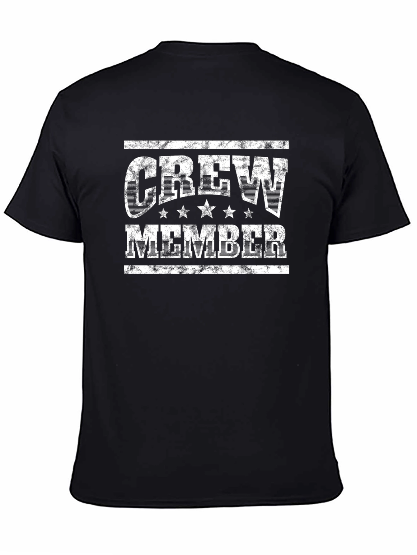 Crew Member Graphic Tee - Bold Black T-Shirt