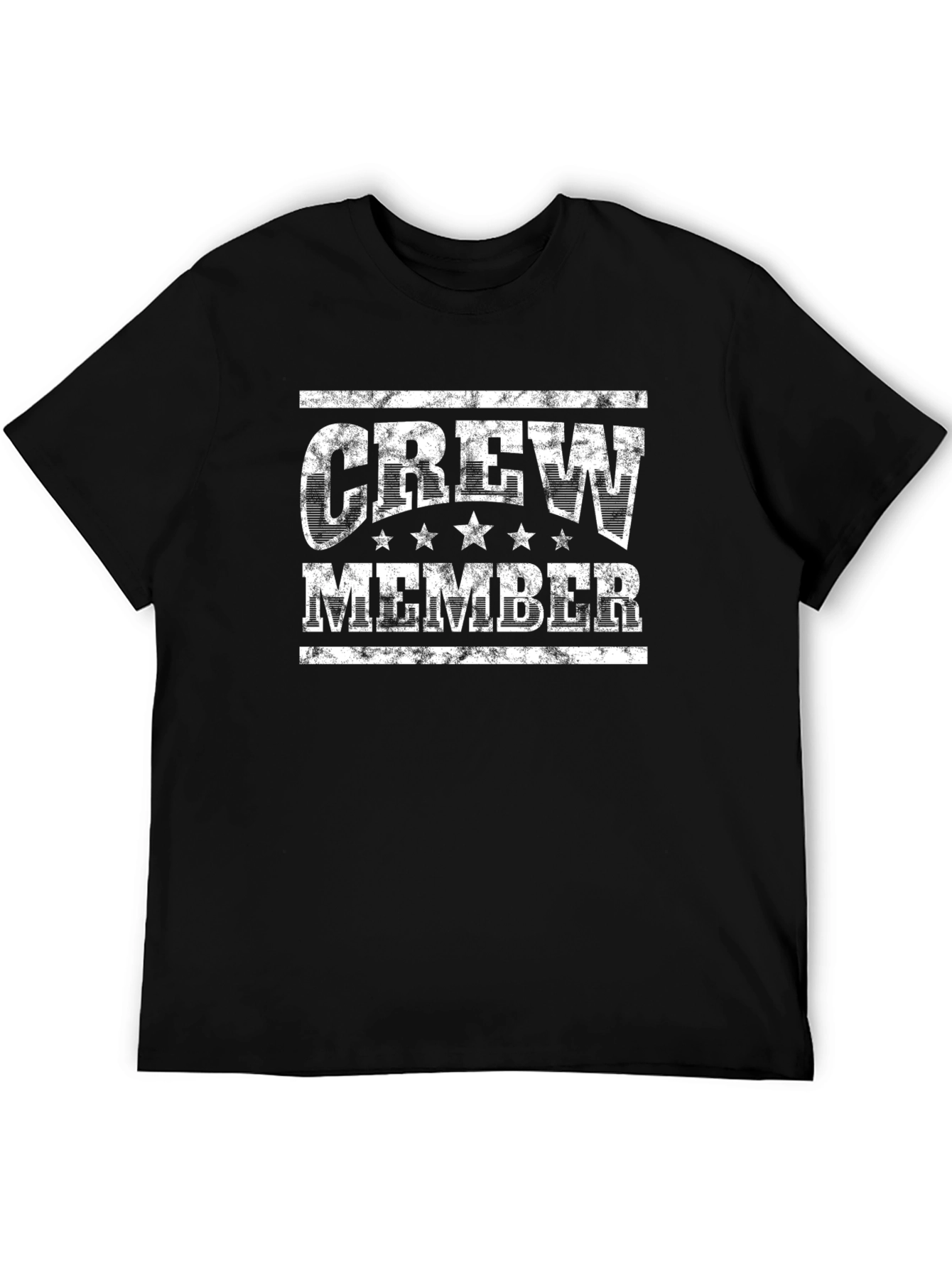Crew Member Graphic Tee - Bold Black T-Shirt