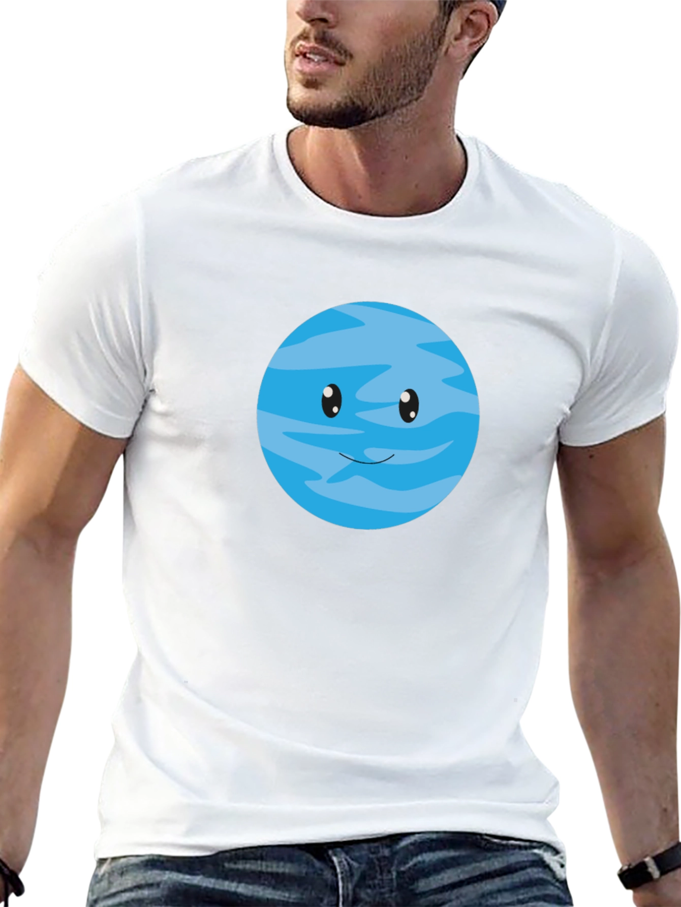 Cute Cartoon Planet Graphic T-Shirt