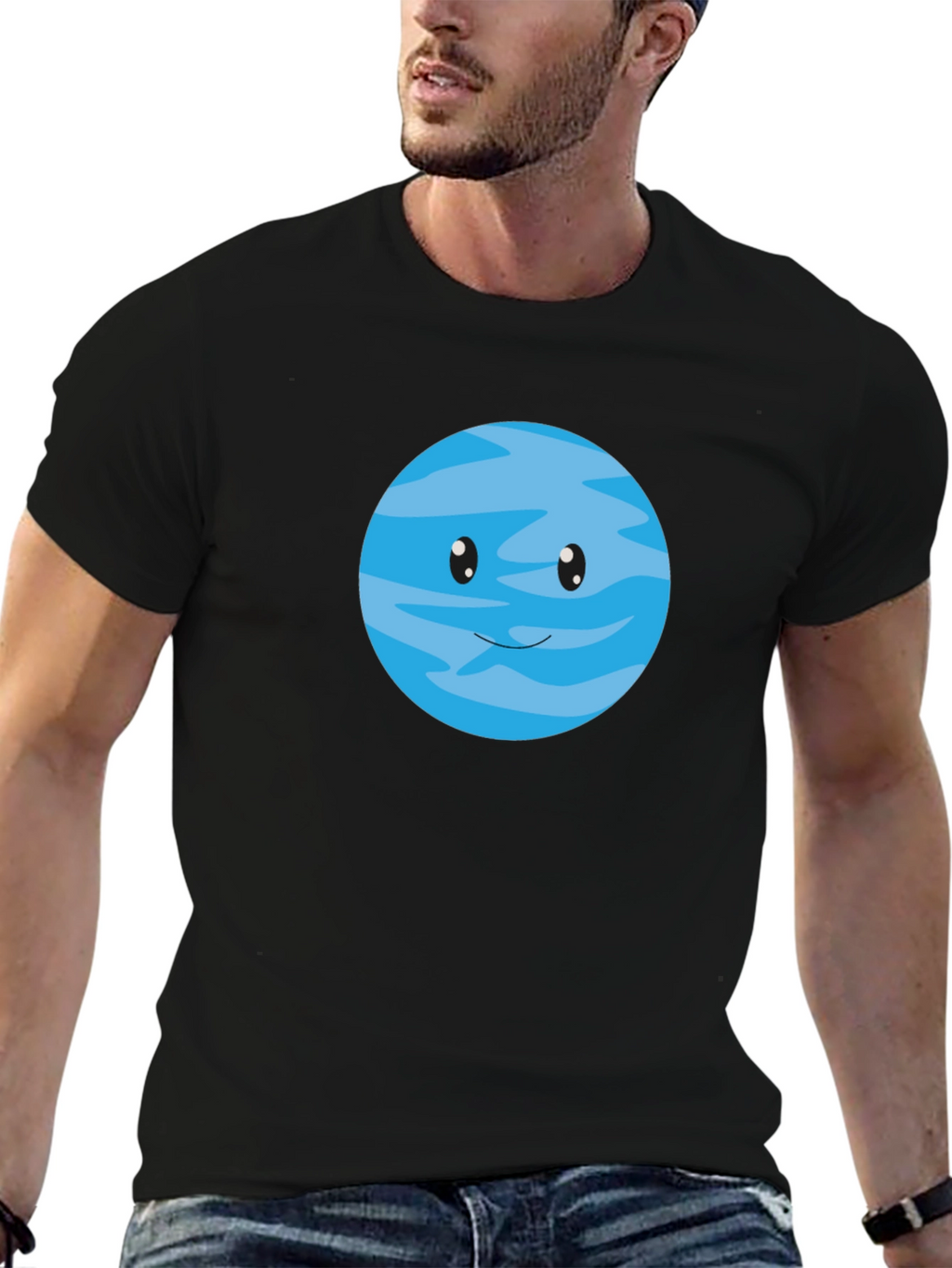 Cute Cartoon Planet Graphic T-Shirt