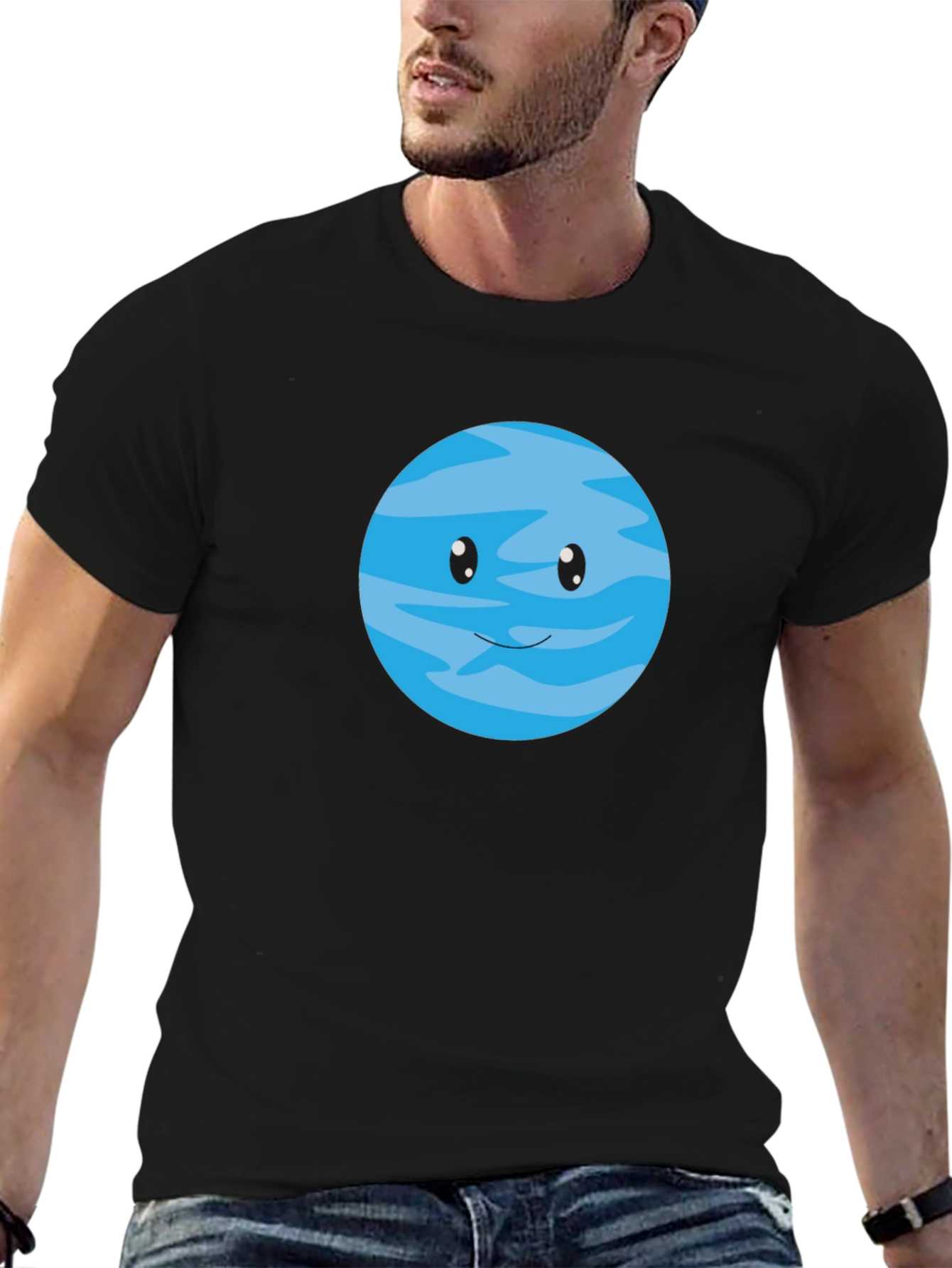 Cute Cartoon Planet Graphic T-Shirt