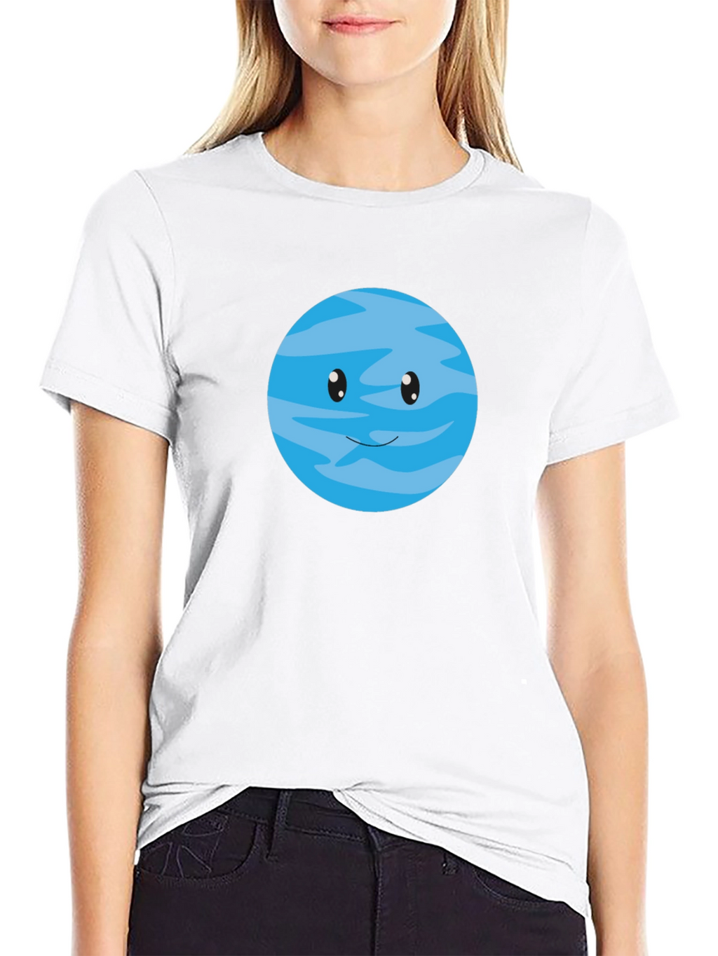 Cute Cartoon Planet Graphic T-Shirt