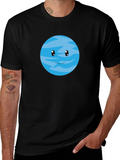 Cute Cartoon Planet Graphic T-Shirt