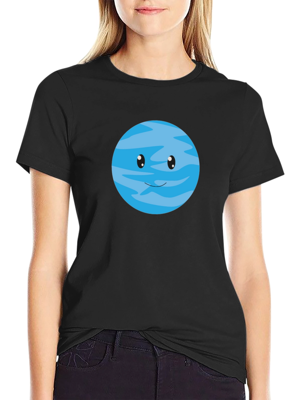 Cute Cartoon Planet Graphic T-Shirt