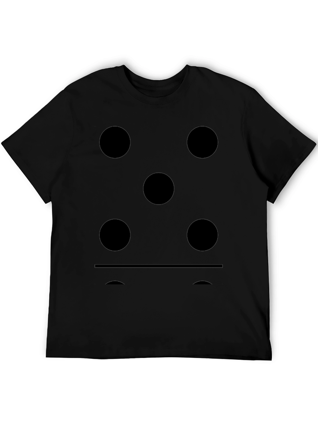 Domino Five Dots Graphic Black T-Shirt