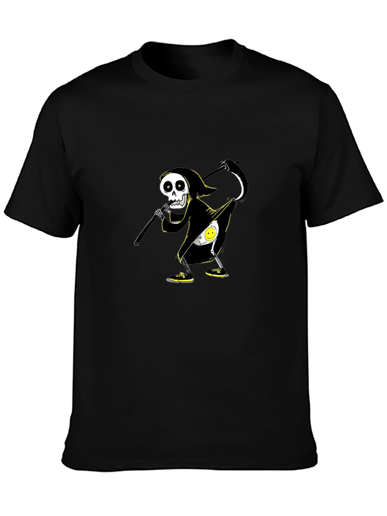 Grim Reaper Egg Humor Graphic T-Shirt