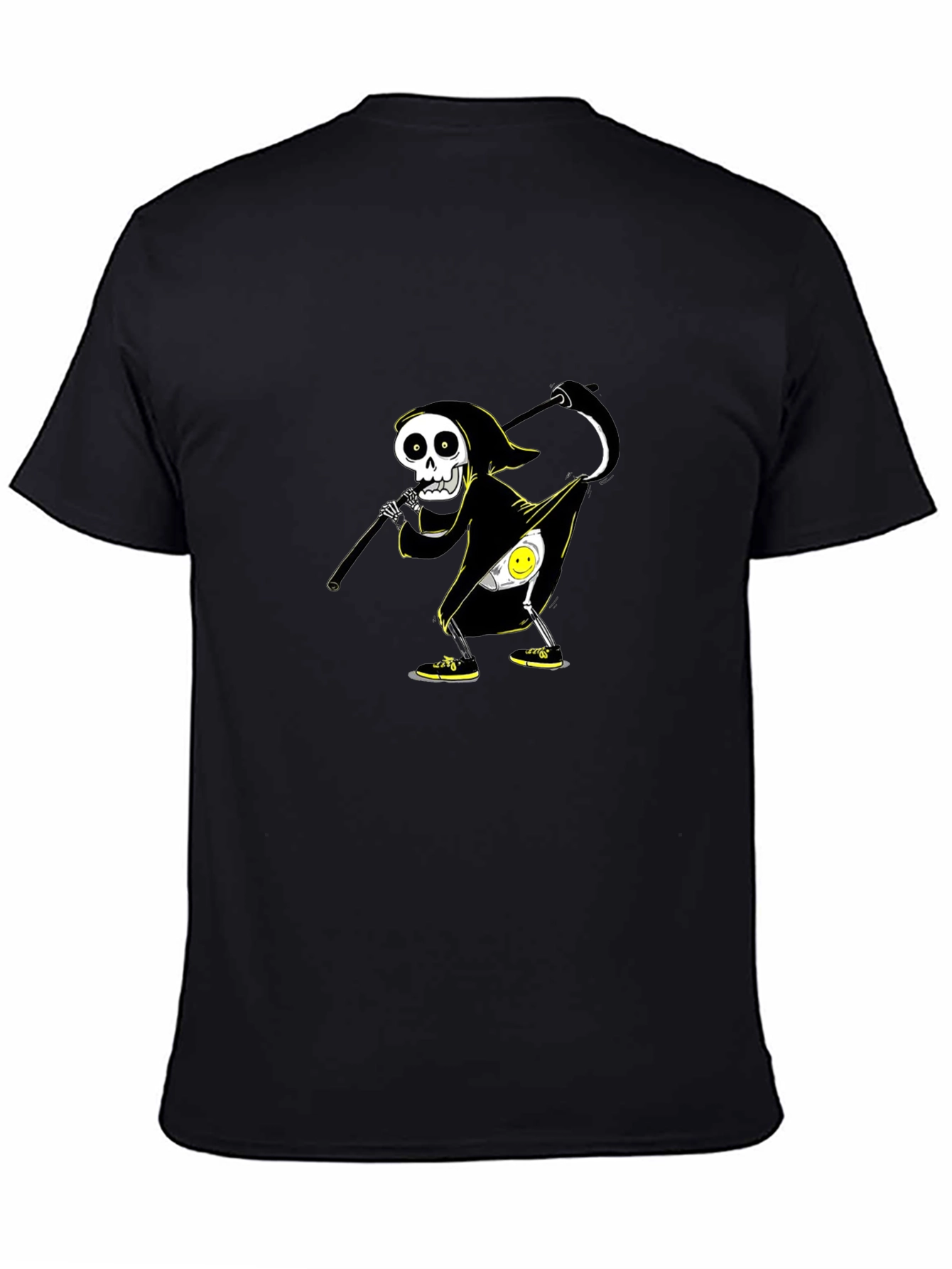 Grim Reaper Egg Humor Graphic T-Shirt