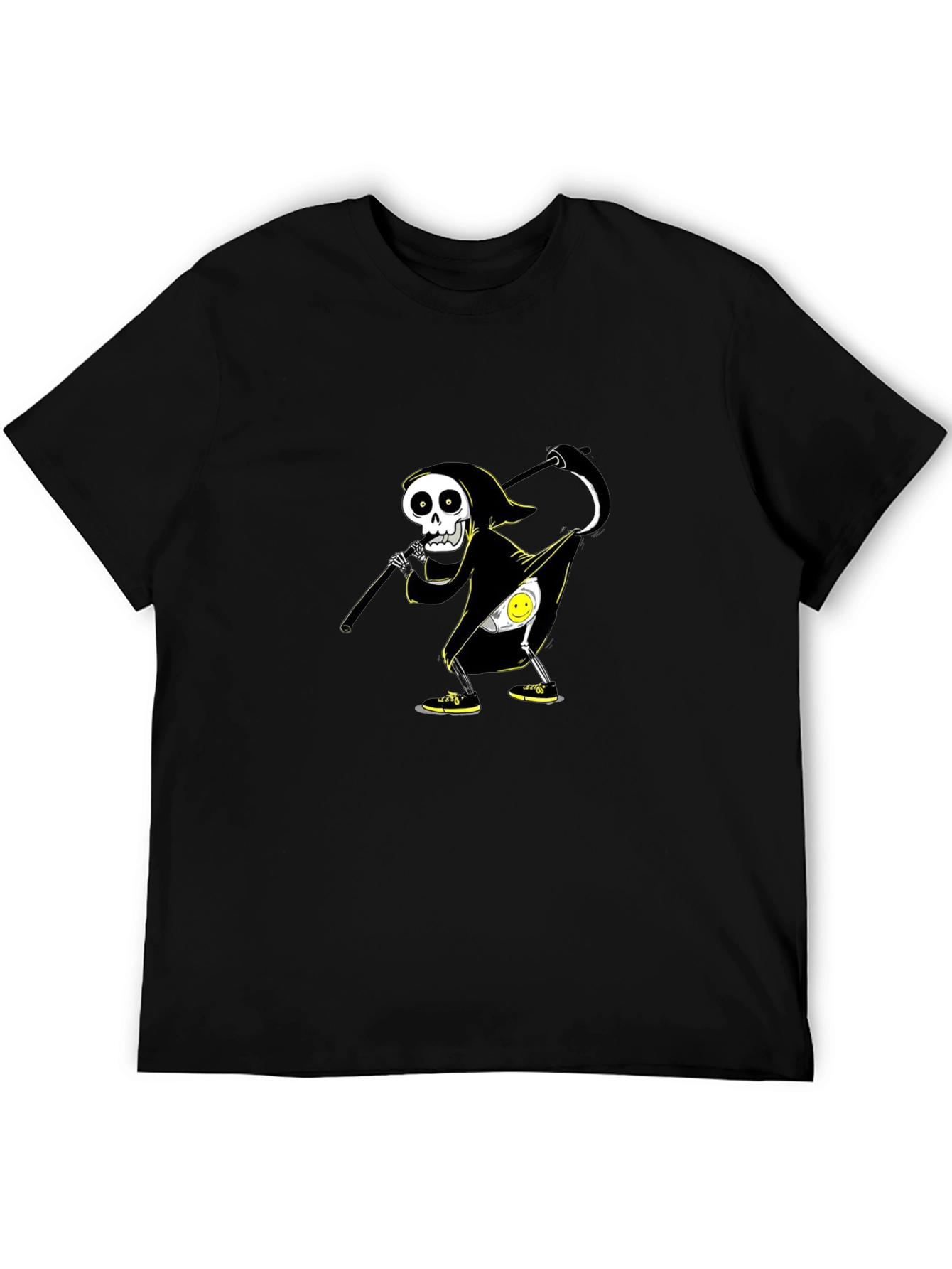 Grim Reaper Egg Humor Graphic T-Shirt