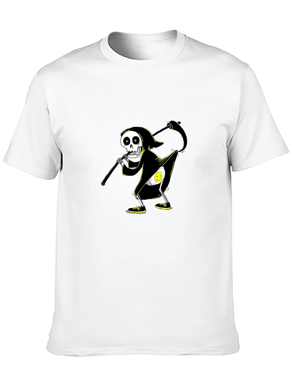 Grim Reaper Egg Humor Graphic T-Shirt