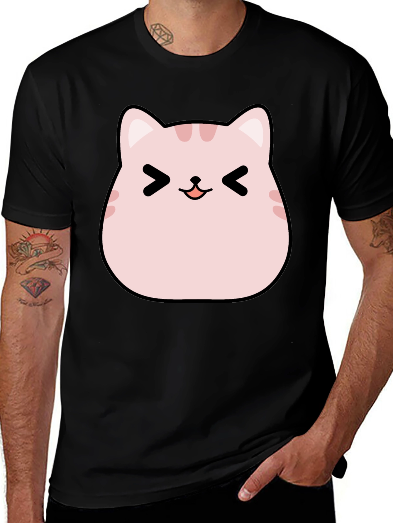 Cute Kawaii Cat T-Shirt - Soft Graphic Tee