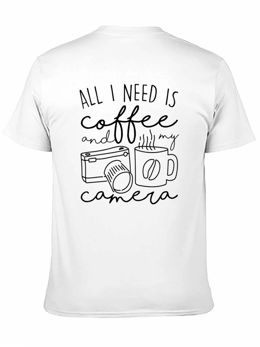 Coffee & Camera Graphic Tee - Black