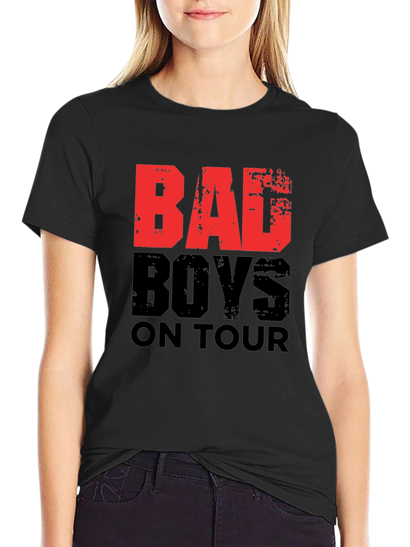 Bad Boys On Tour Graphic T-Shirt - Black