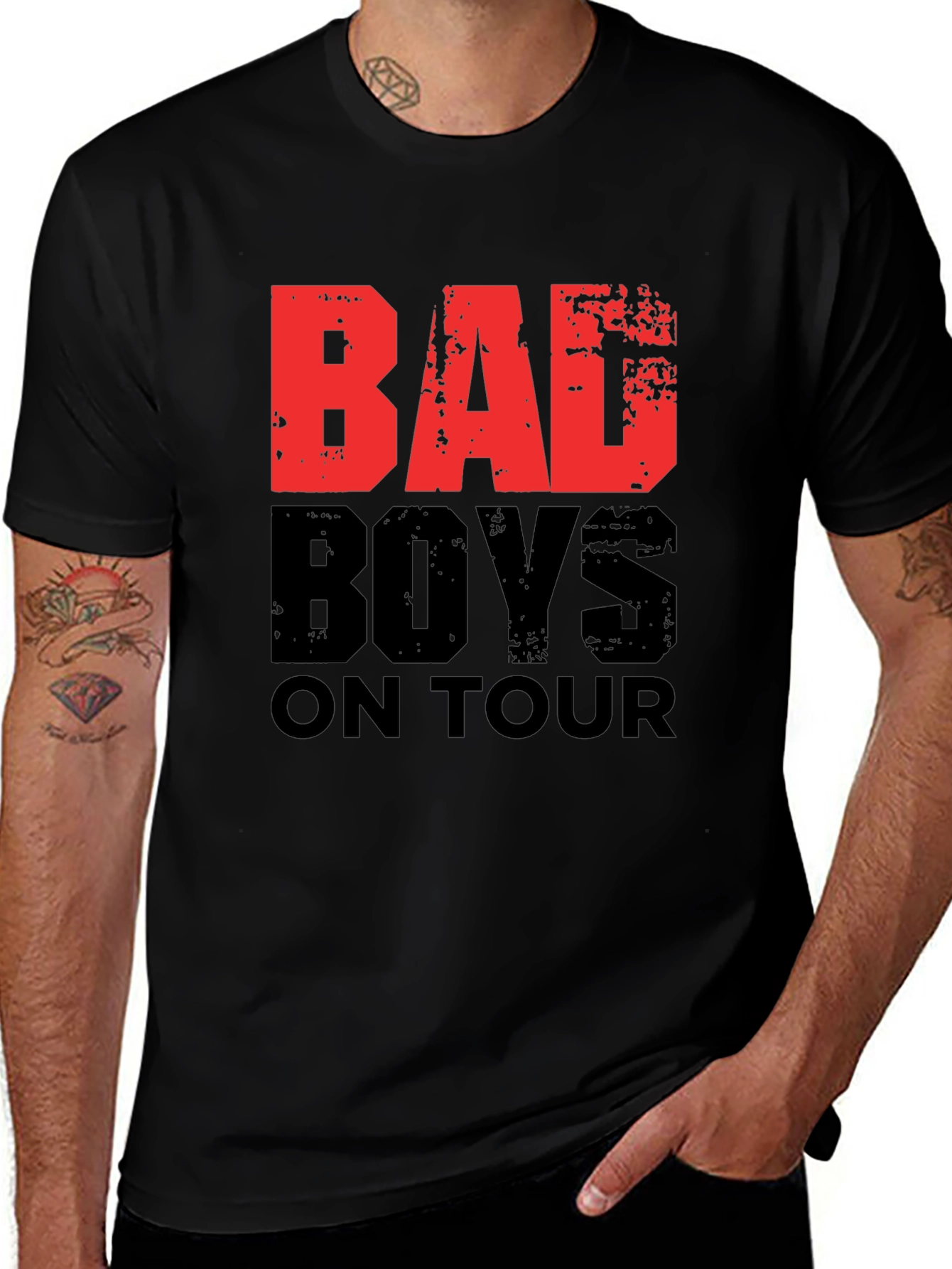 Bad Boys On Tour Graphic T-Shirt - Black