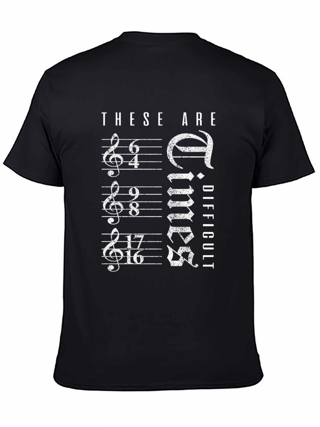 Difficult Times Music T-Shirt - Black