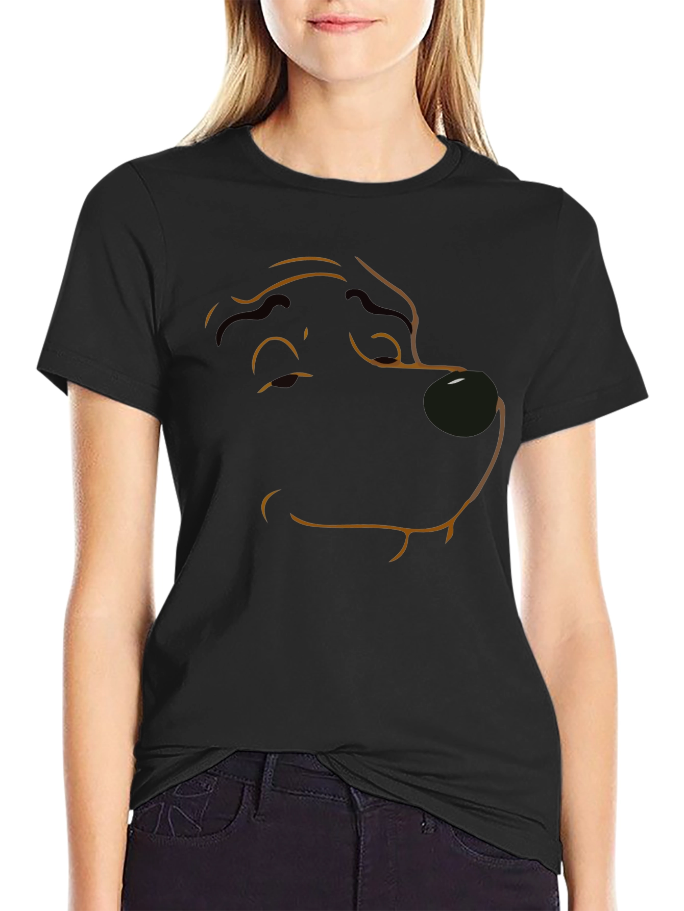 Cartoon Dog Graphic Tee - Soft Cotton Casual Wear