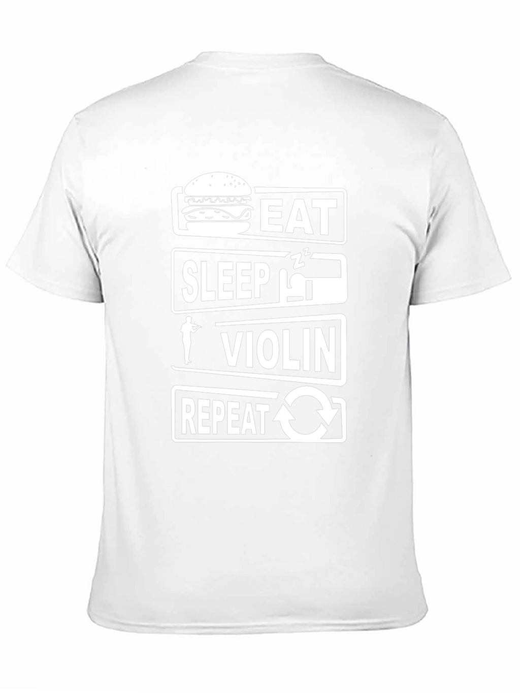 Eat Sleep Violin Repeat Black T-Shirt