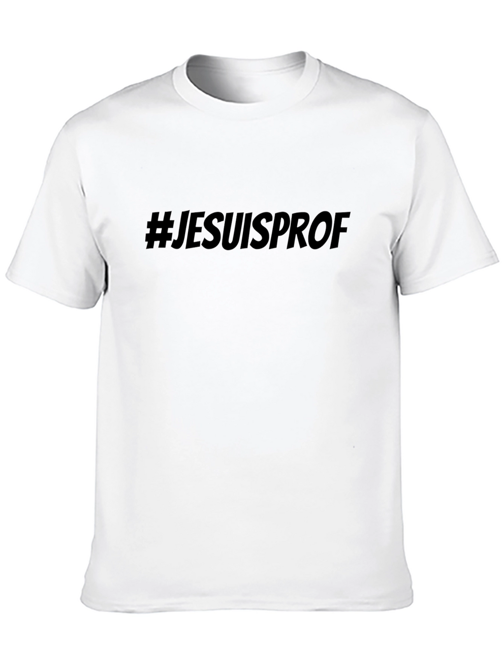 #JESUISPROF Black Cotton T-Shirt - Casual Style