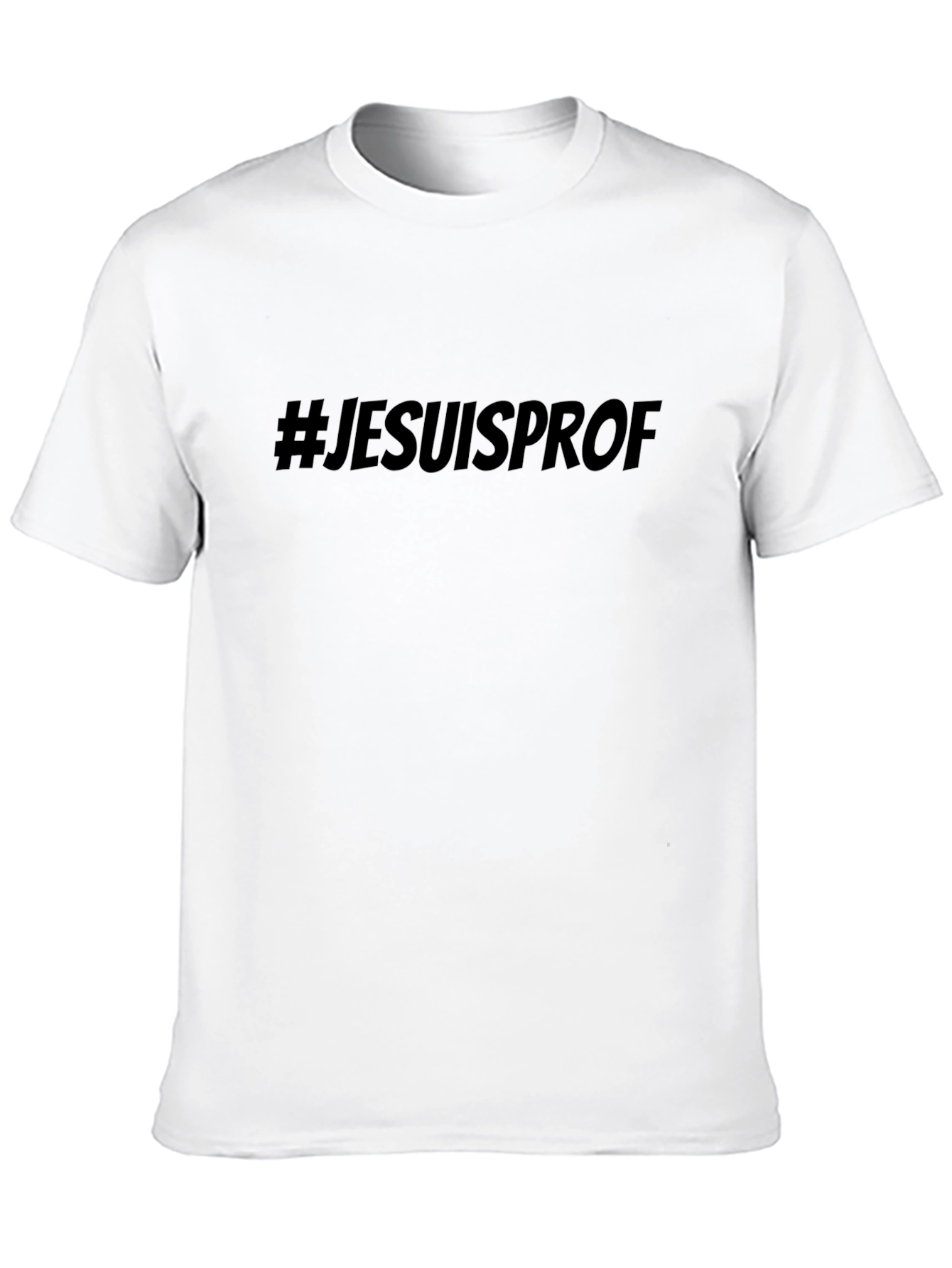 #JESUISPROF Black Cotton T-Shirt - Casual Style