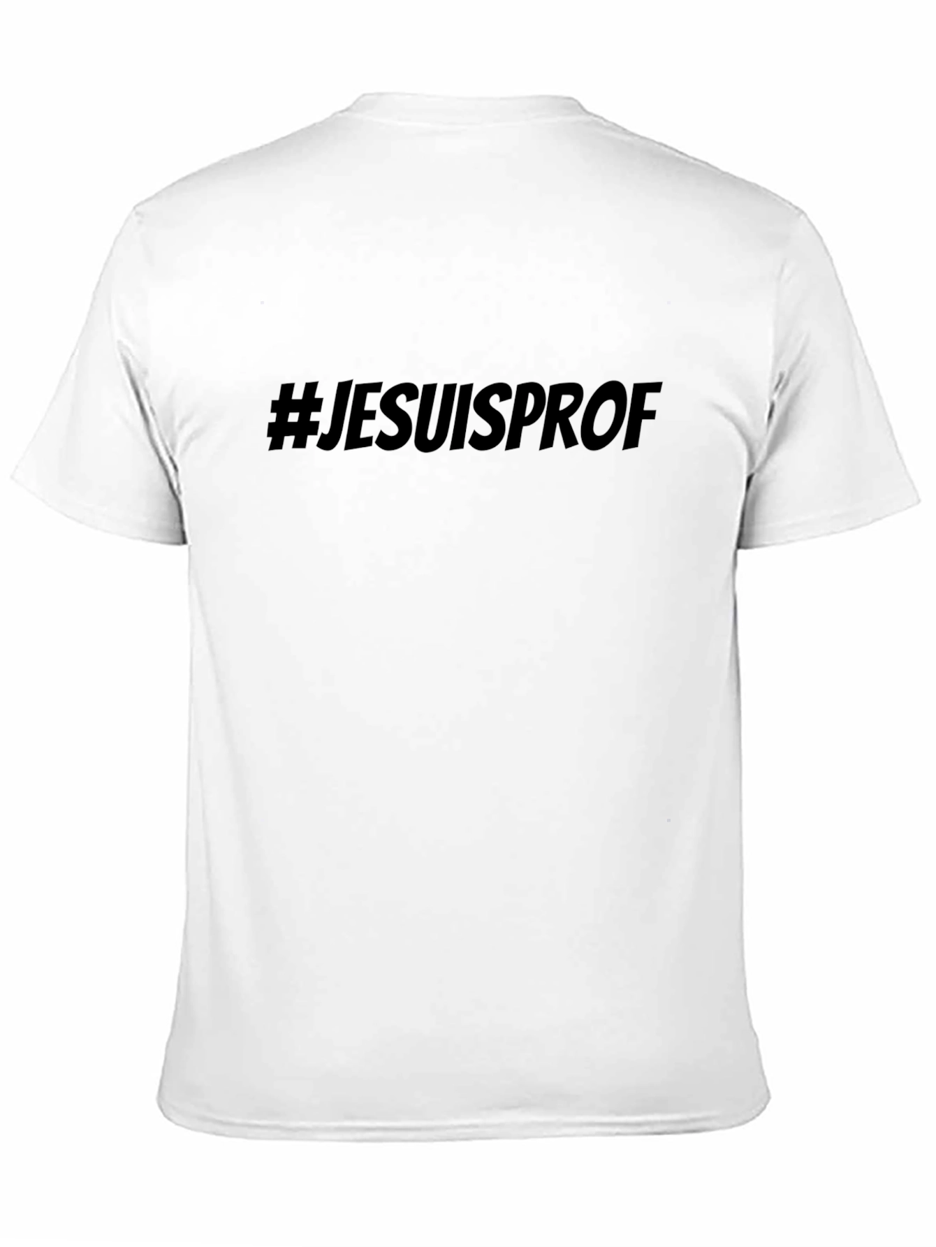 #JESUISPROF Black Cotton T-Shirt - Casual Style