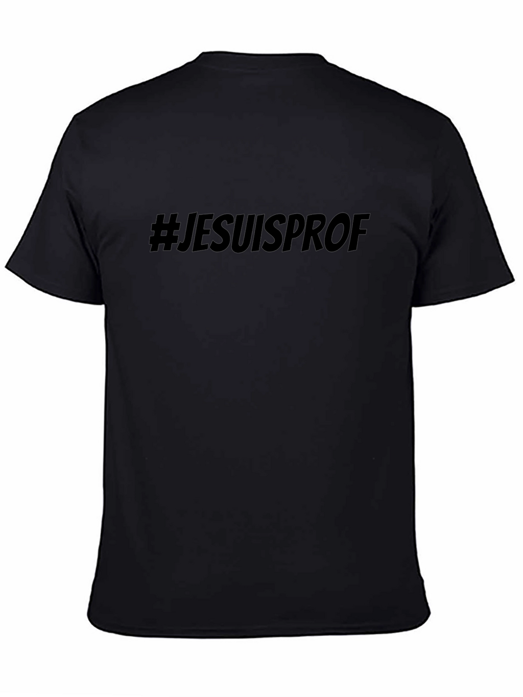 #JESUISPROF Black Cotton T-Shirt - Casual Style