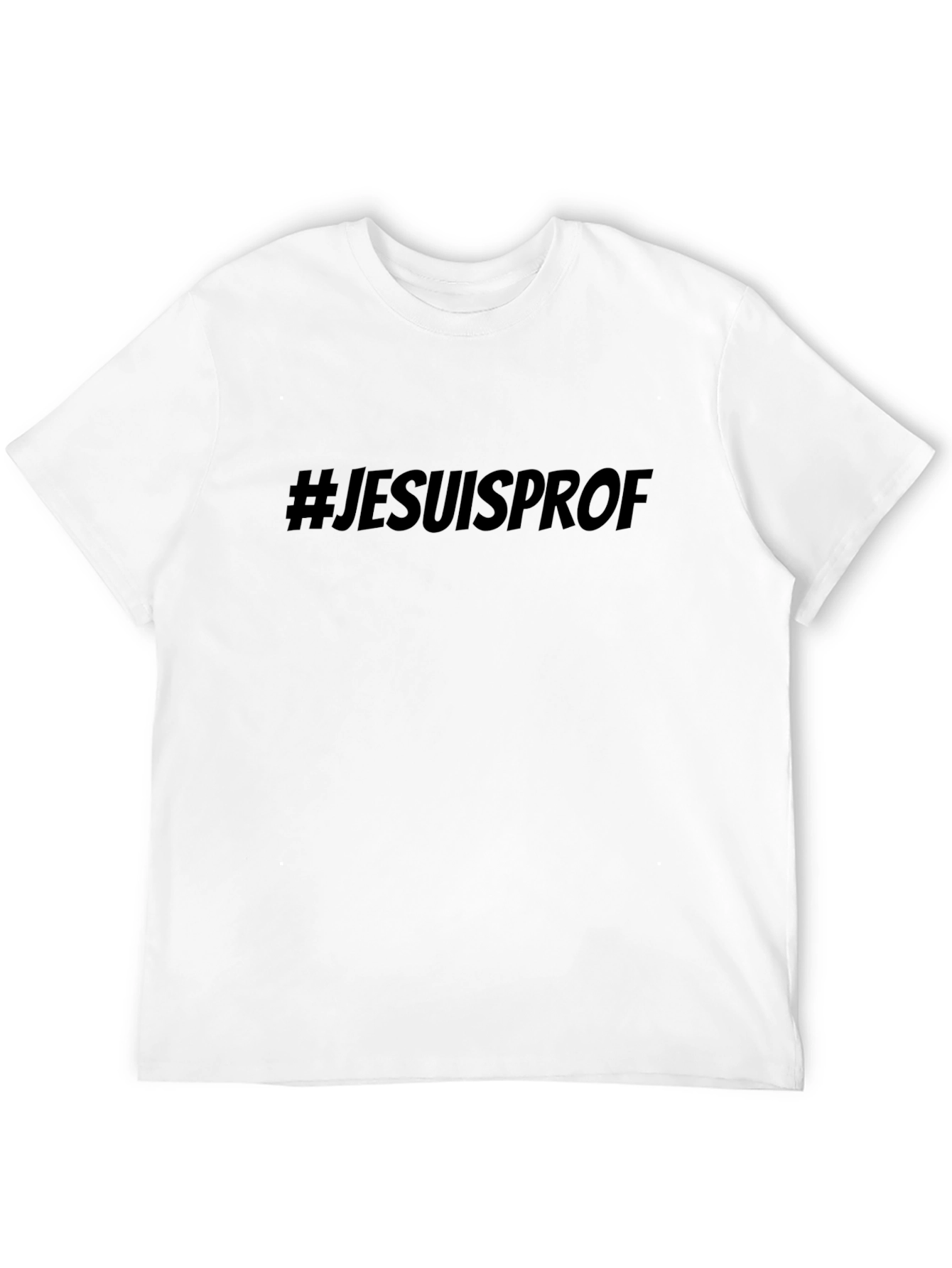 #JESUISPROF Black Cotton T-Shirt - Casual Style
