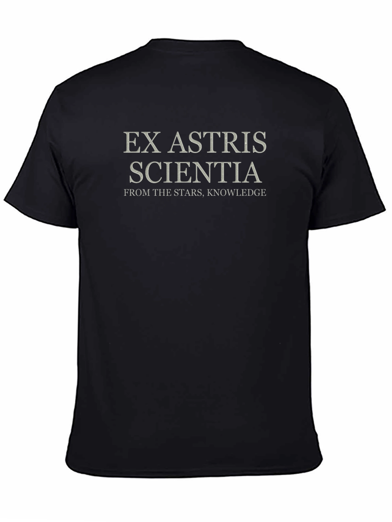 Ex Astris Scientia Black Graphic T-Shirt