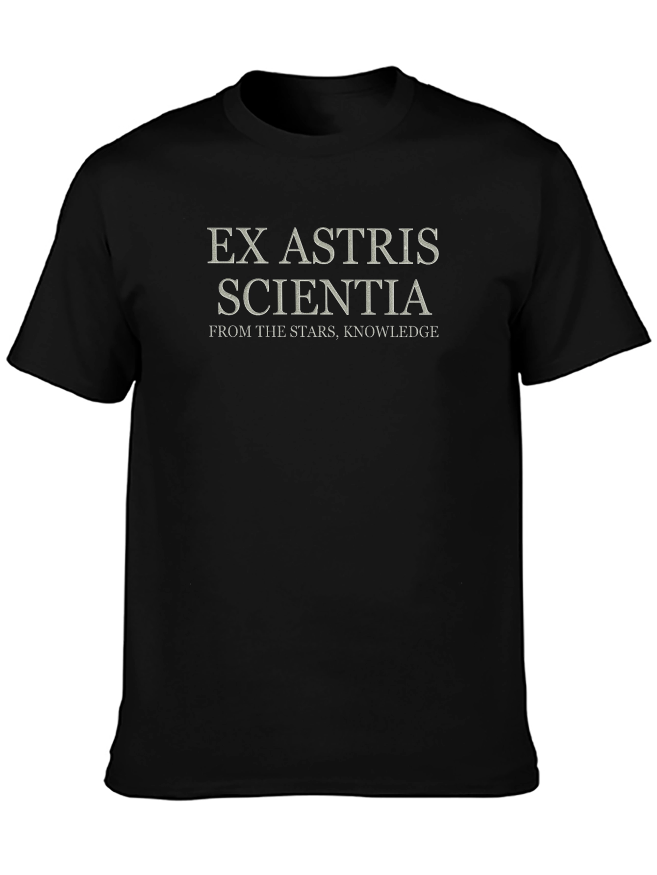 Ex Astris Scientia Black Graphic T-Shirt