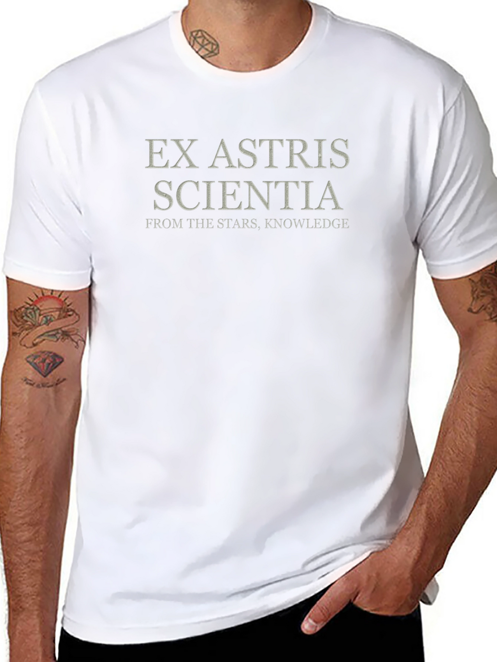 Ex Astris Scientia Black Graphic T-Shirt