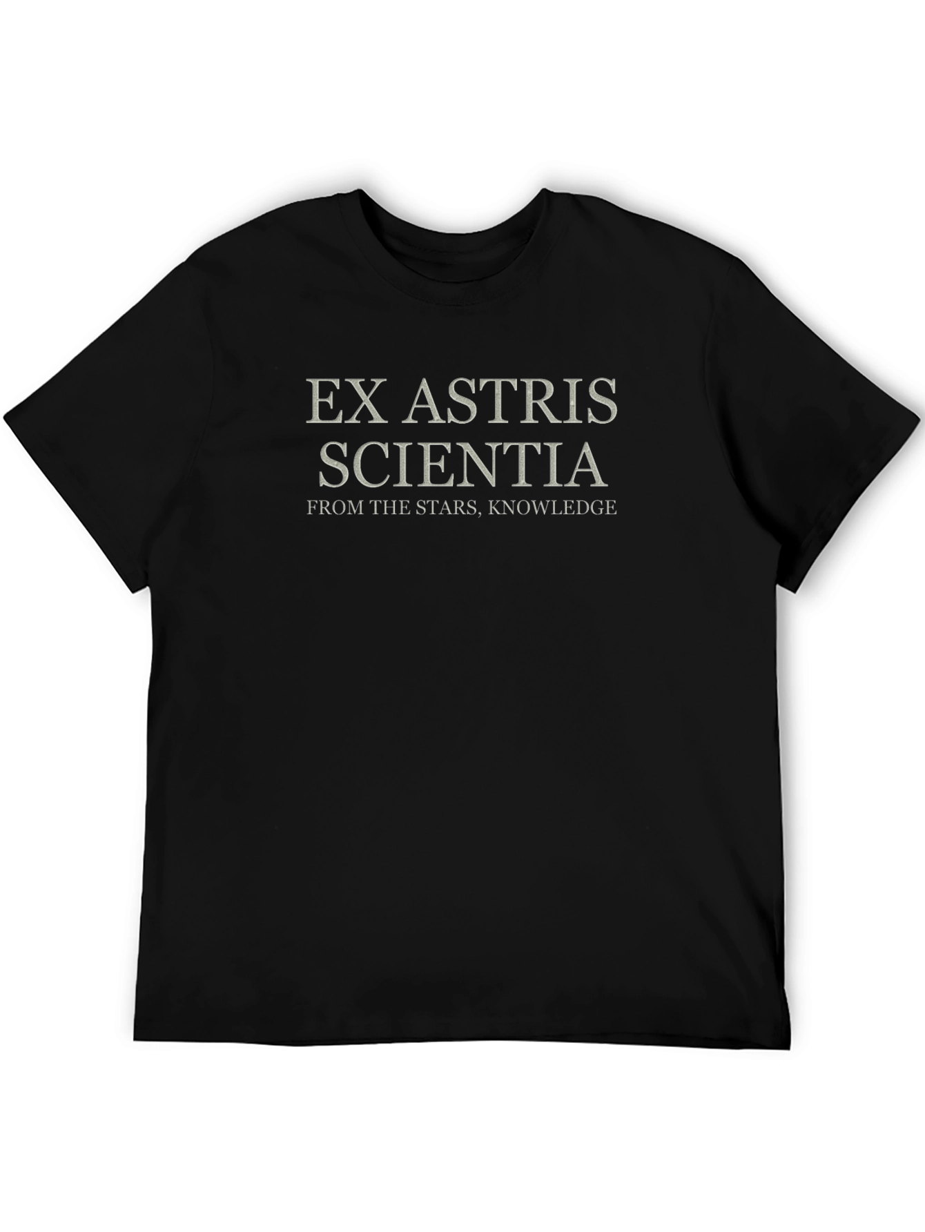 Ex Astris Scientia Black Graphic T-Shirt