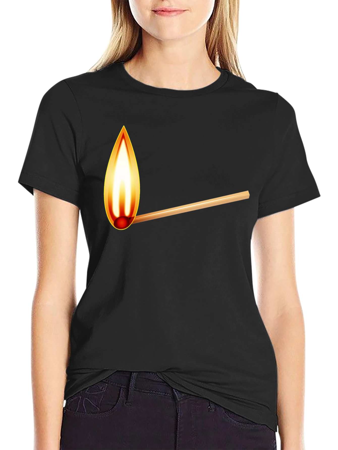 Burning Match Graphic T-Shirt - Casual Cool