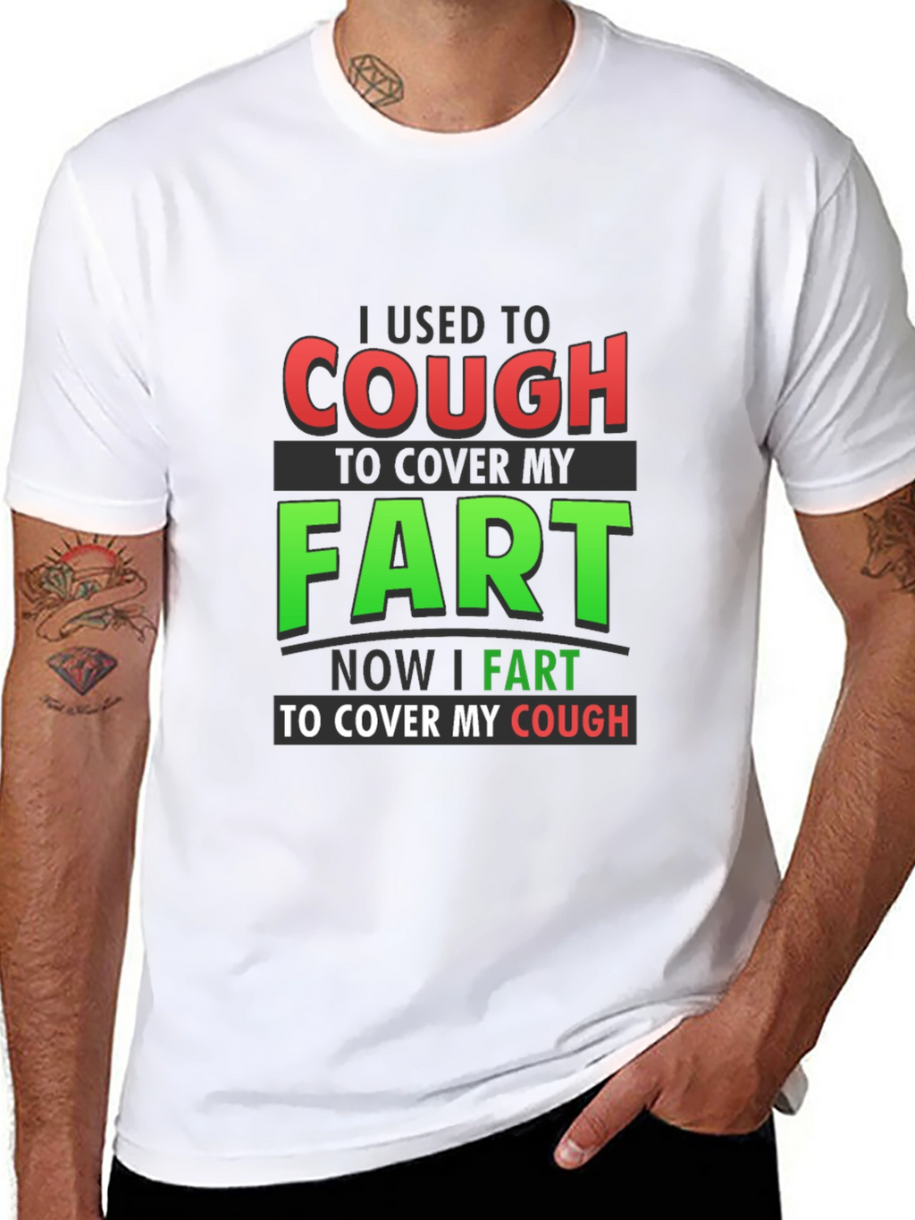 Cough to Cover Fart Graphic T-Shirt