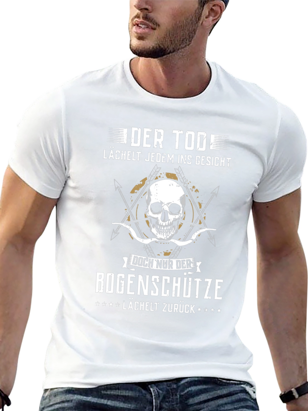 Der Tod Bogenschütze T-Shirt: Death Smiles Back