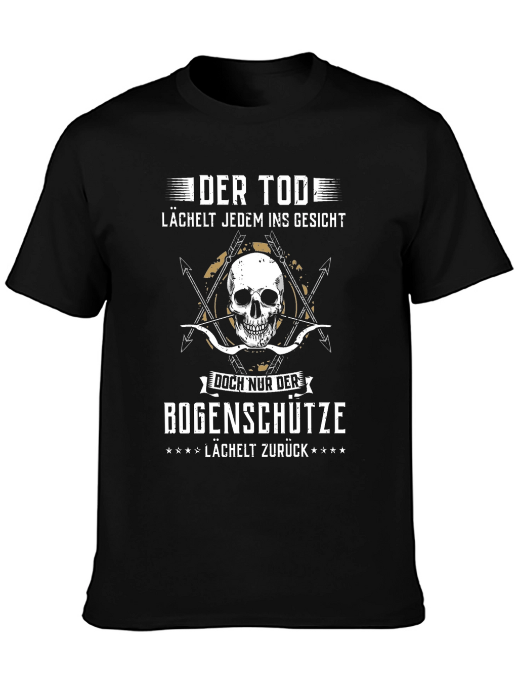 Der Tod Bogenschütze T-Shirt: Death Smiles Back