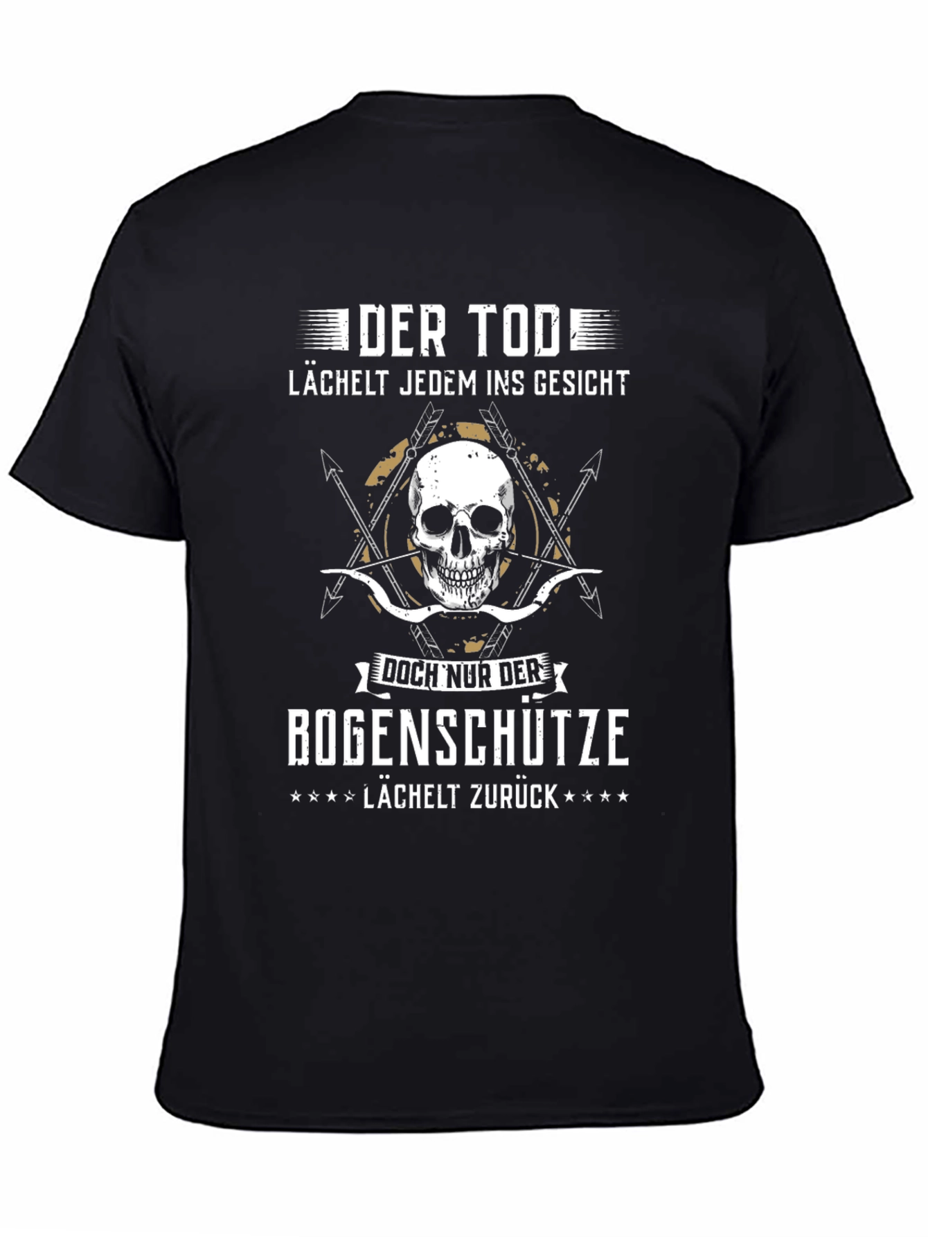 Der Tod Bogenschütze T-Shirt: Death Smiles Back