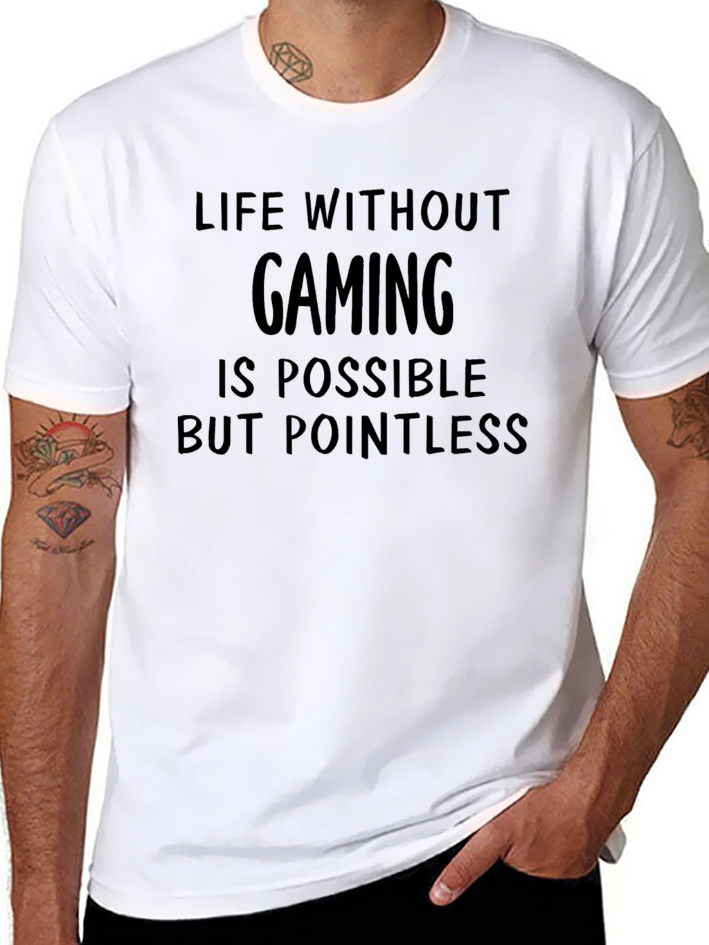 Gaming T-Shirt: Life Without Gaming is Pointless